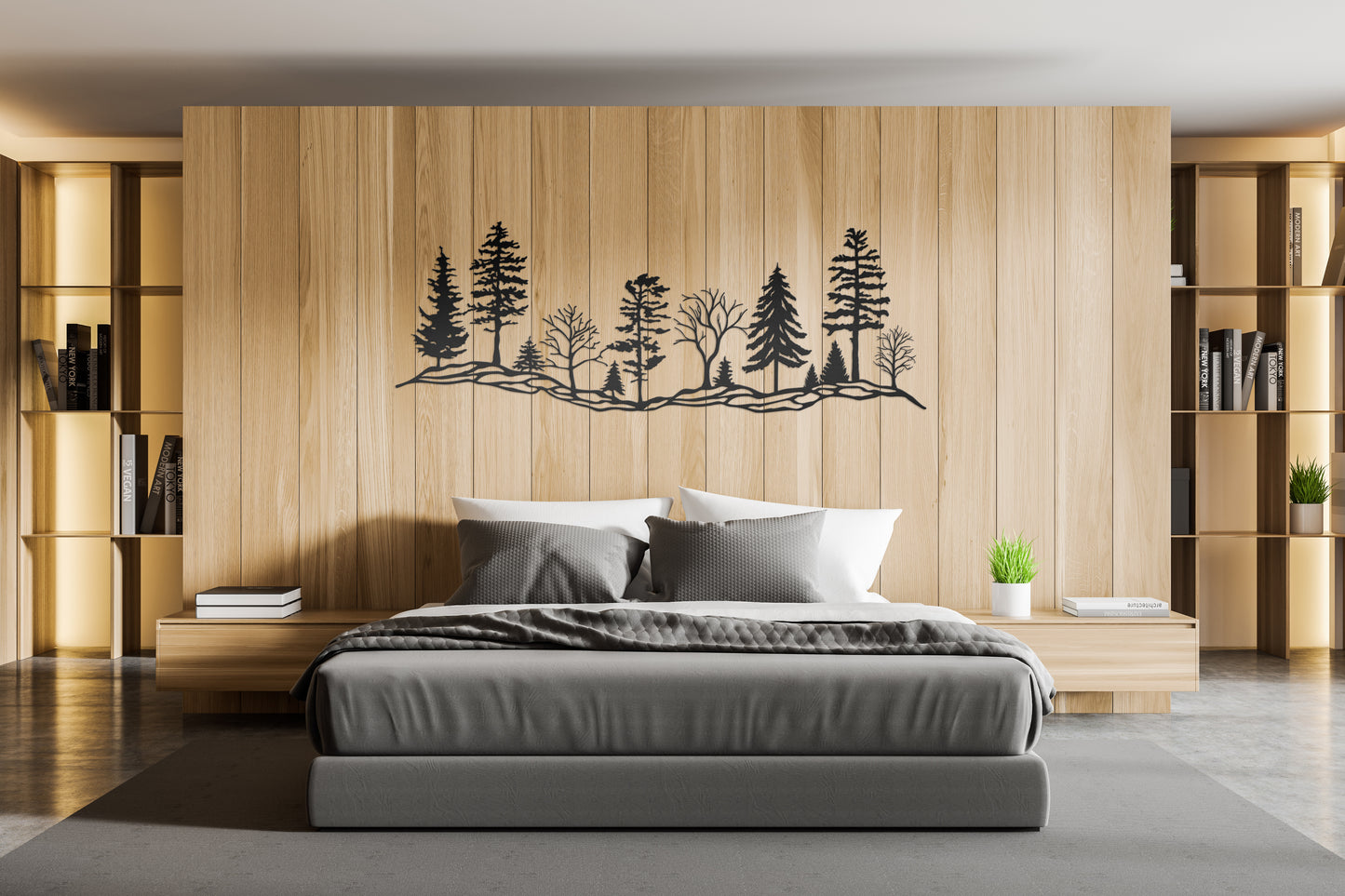 Tree Hillside, 72" wide x 26" high