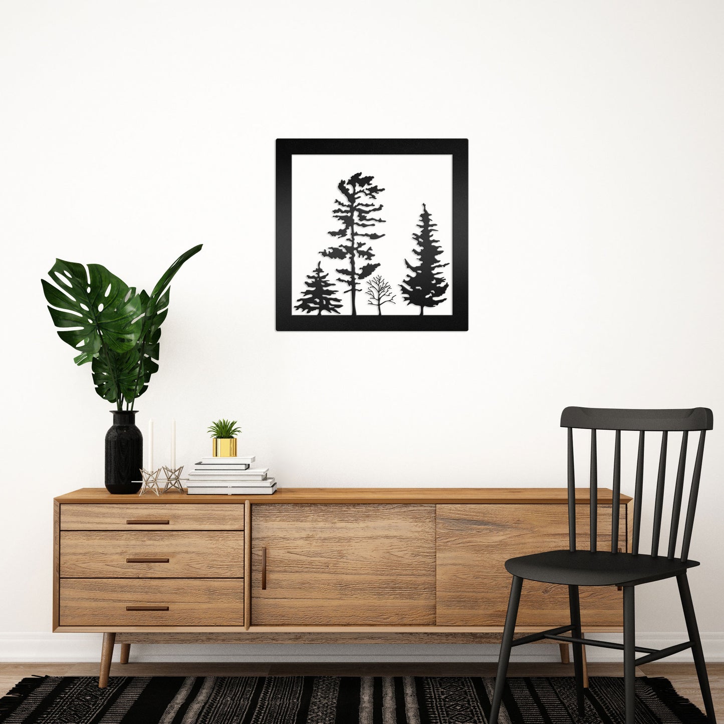 tree landscape trees metal wall art decor