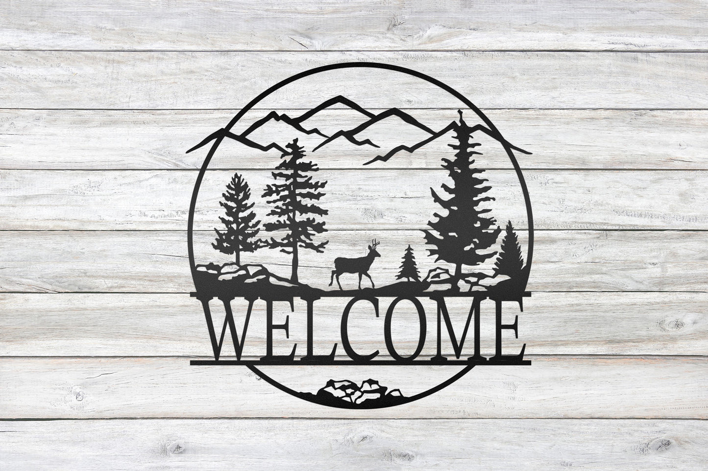 Welcome Sign - Woodland