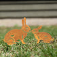 Metal Rabbits Garden Decoration