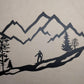 Mountain Snowboard Scene, Metal Wall Art