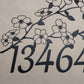 Flower House Number - 20" Wide