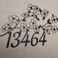 Flower House Number - 20" Wide