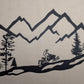 Mountain Snowmobile Scene, Metal Wall Art