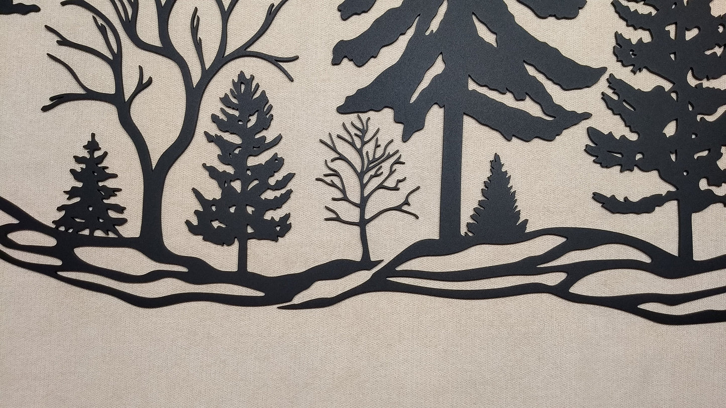 Tree Hillside, 50" wide x 23.5" high
