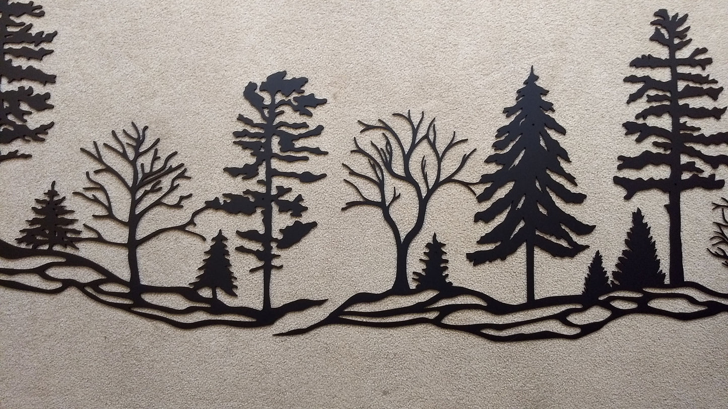 Tree Hillside, 72" wide x 26" high