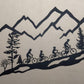 Mountain Biker Family of 4, Boy and Girl children, Metal Wall Art