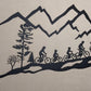 Mountain Biker Family of 4, Boy and Girl children, Metal Wall Art