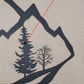 Mountain Biker Family of 3, Girl Child, Metal Wall Art