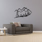 Mountain Biker Family of 3, Girl Child, Metal Wall Art