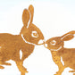 Metal Rabbits Garden Decoration