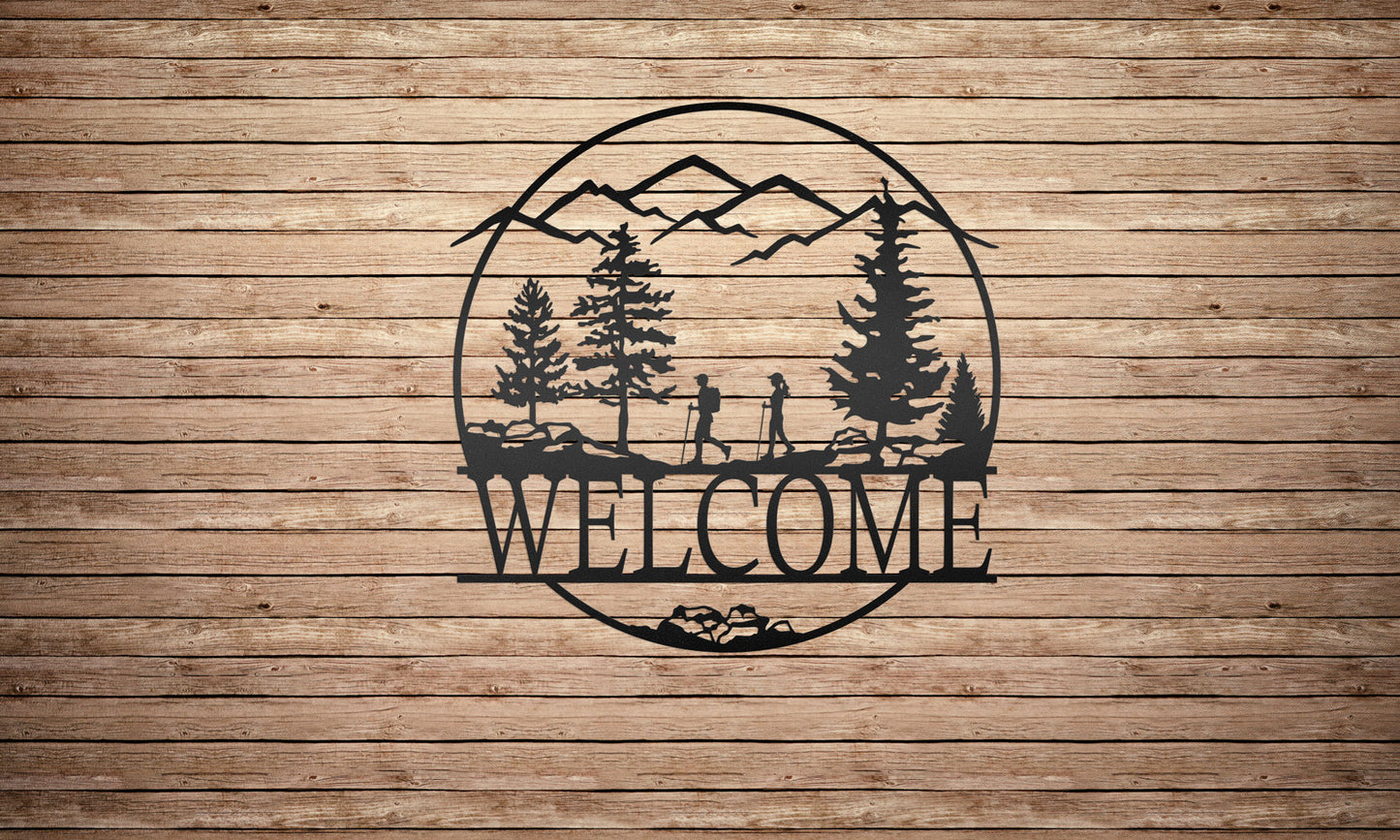 Welcome Sign - Hiker