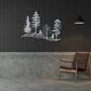 Tree Hillside Metal Wall Art Decor
