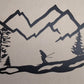 Mountain Ski Scene, Metal Wall art