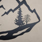 Mountain Ski Scene, Metal Wall art