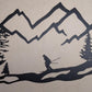 Mountain Ski Scene, Metal Wall art