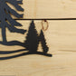 5 Trees on Rock, Metal Wall Art
