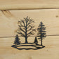 4 Trees on Rock, Metal Wall Art