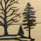 4 Trees on Rock, Metal Wall Art