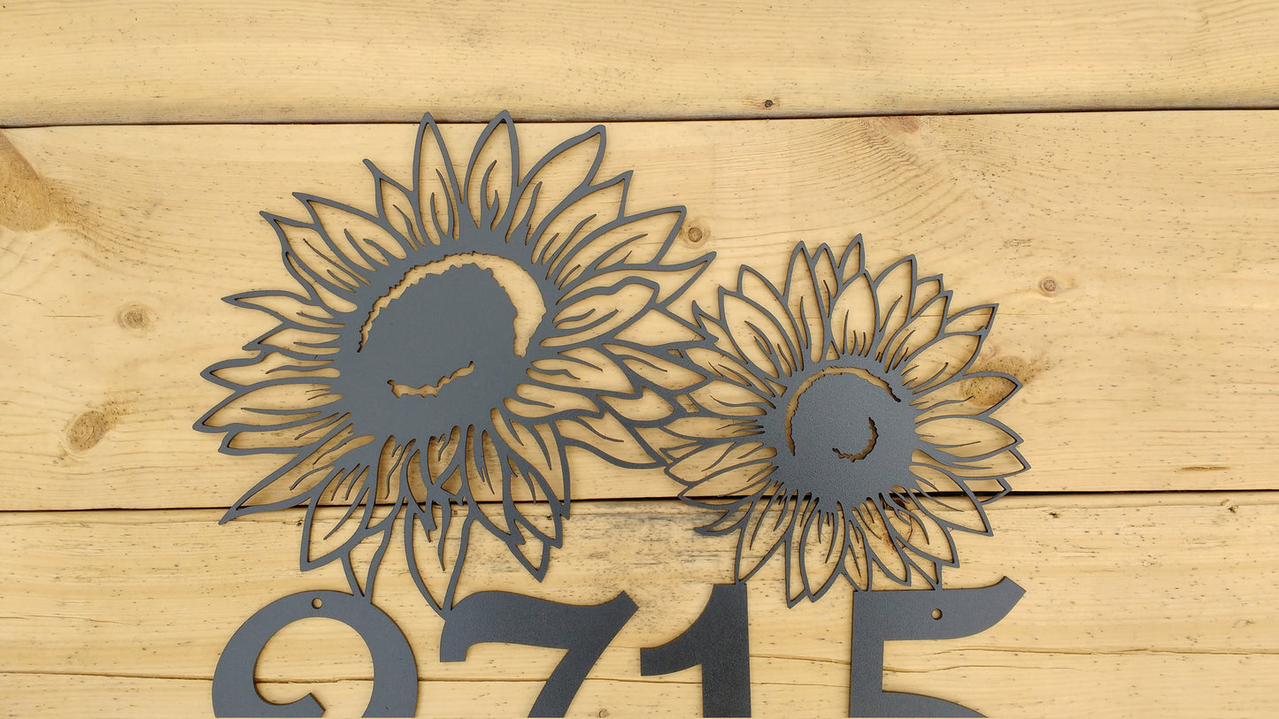 Sunflower House Number - 18" Wide
