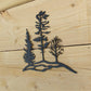 3 Trees on Rock, Metal Wall Art