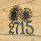 Sunflower House Number - 18" Wide