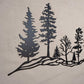 Tree Hillside, 50" wide x 18" high