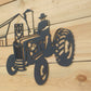 Tractor Scene, Black - 30" Wide