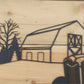 Tractor Scene, Black - 30" Wide