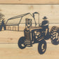 Tractor Scene, Black - 30" Wide