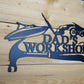 Dad's Workshop Sign,  Black - 24" wide