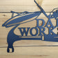 Dad's Workshop Sign,  Black - 24" wide
