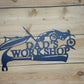 Dad's Workshop Sign,  Black - 24" wide
