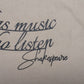 Music Quote "The Earth Has Music", All Black, 30" wide
