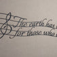 Music Quote "The Earth Has Music", All Black, 30" wide