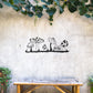 metal wall art mushroom garden