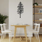 red pine tree metal wall art decor