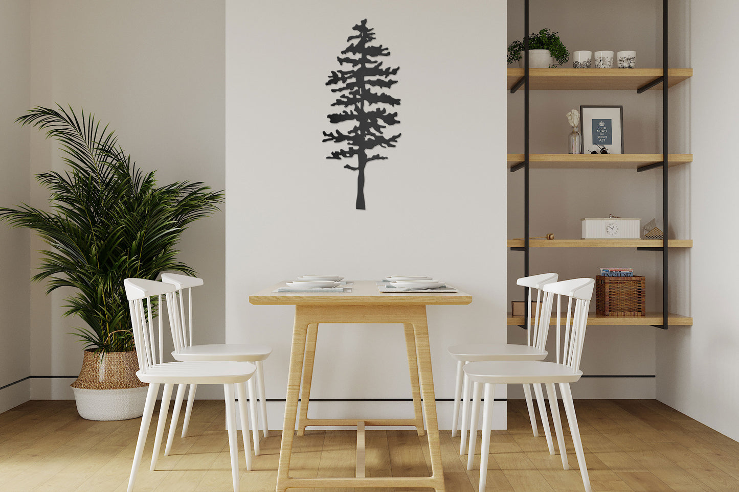 Evergreen Tree Red Pine, Metal Wall Art