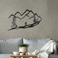 mountain snowboard ski snow resort metal wall art decor