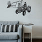 Tractor Scene, Black - 30" Wide