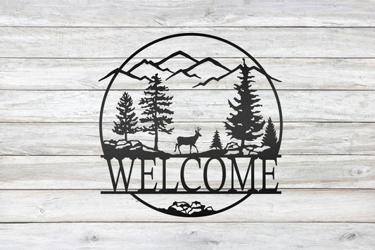Welcome Sign - Woodland