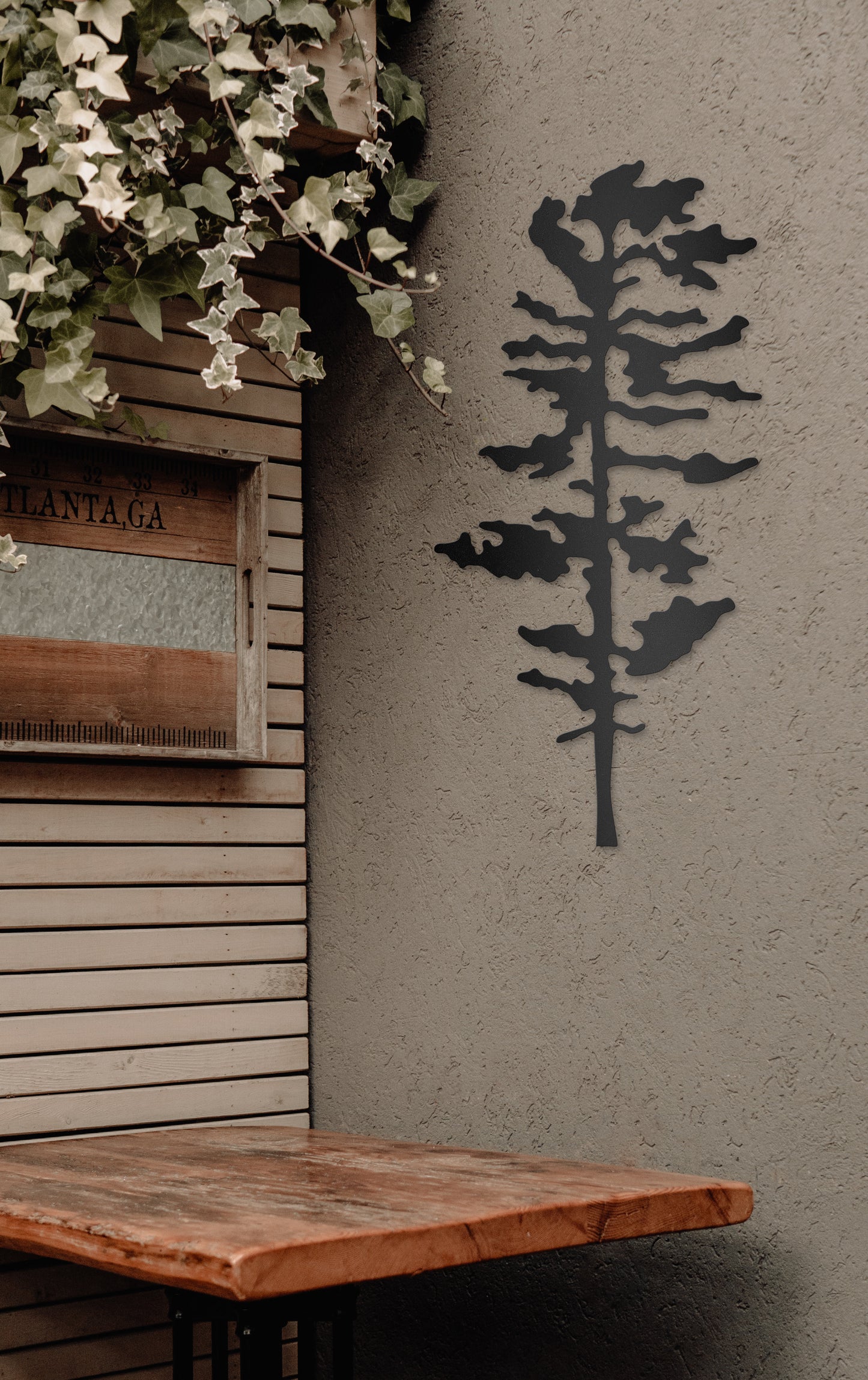 white pine tree metal wall art decor